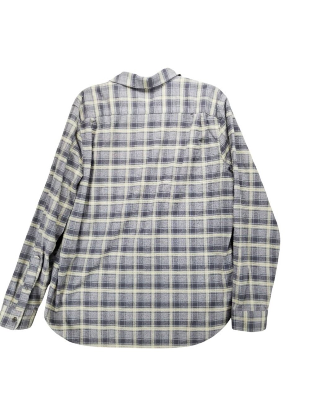 Vince Shirt Mens Large Gray Plaid Lined Flannel Button Up Classic Fit Shacket *R - Picture 9 of 10